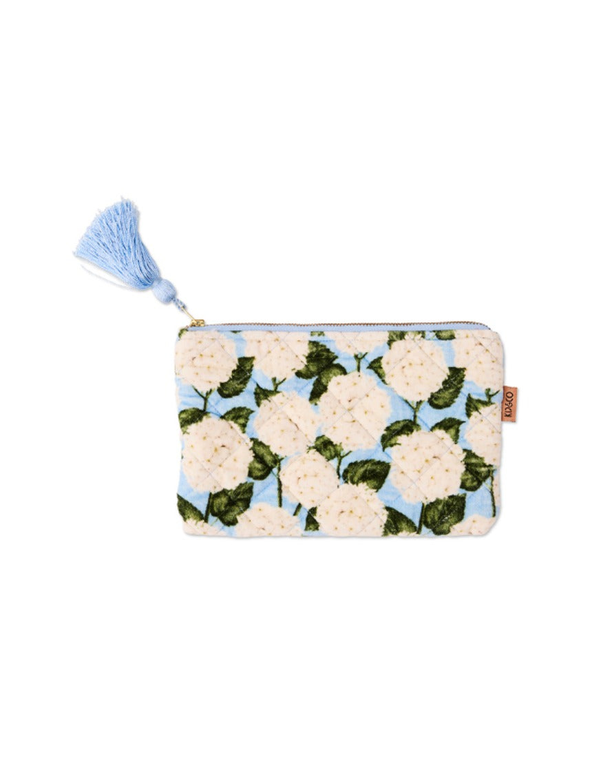 Kip&Co Velvet Cosmetics Purse Hydrangea Blue, image 1