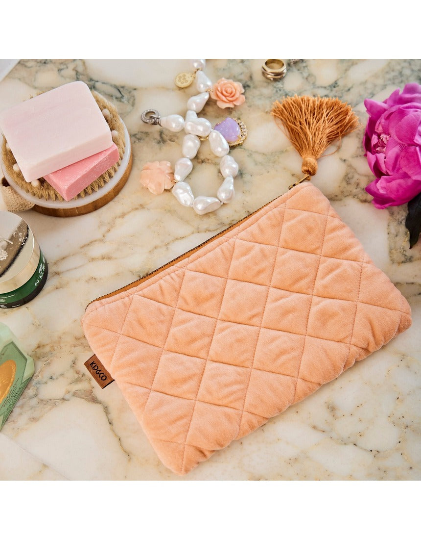 Kip&Co Velvet Cosmetics Purse Melon, image 2