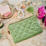 Kip&Co Velvet Cosmetics Purse Pesto, image 2