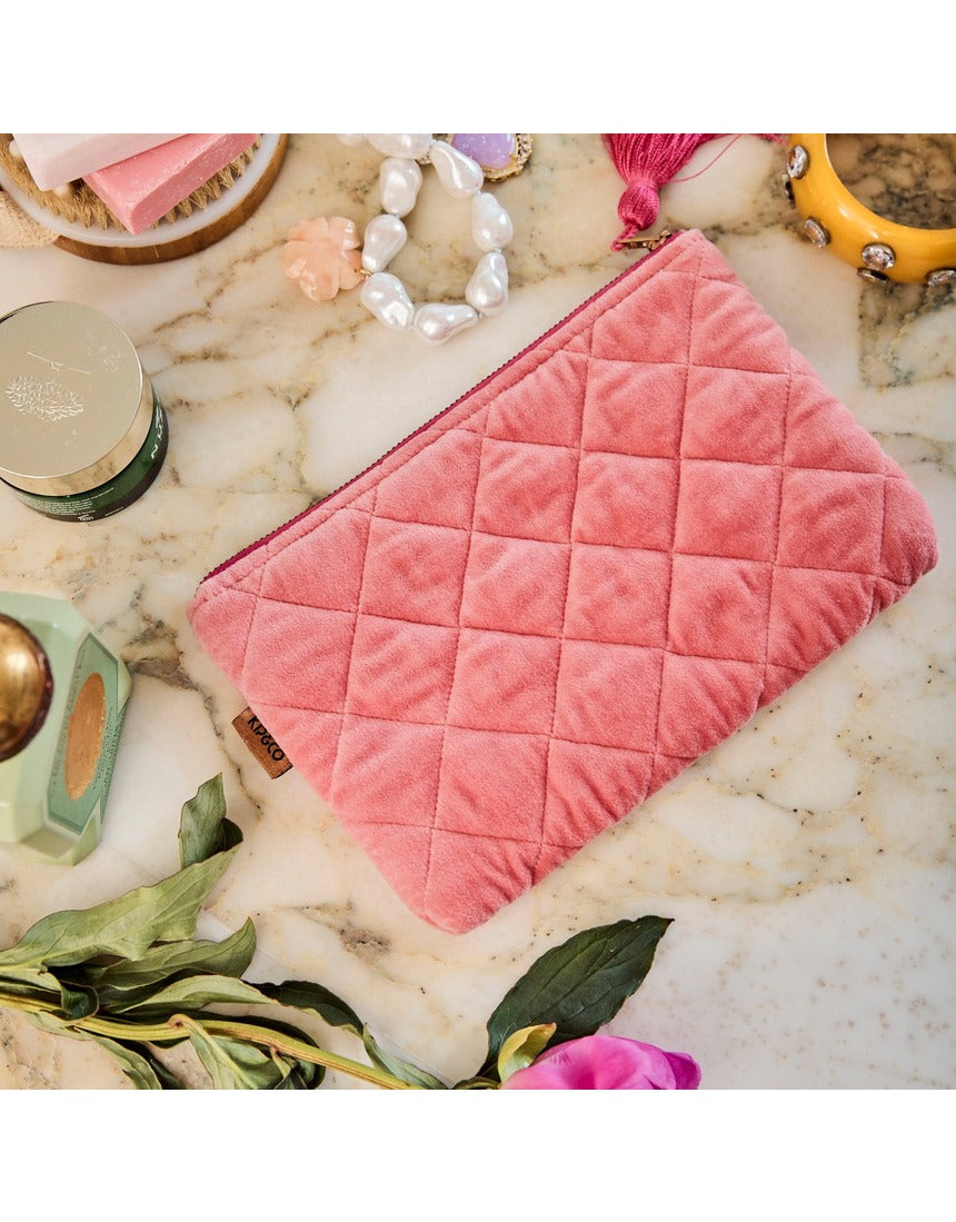 Kip&Co Velvet Cosmetics Purse Strawberry, image 2
