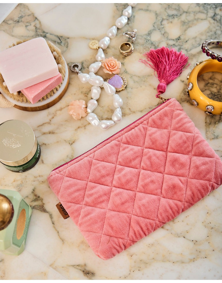 Kip&Co Velvet Cosmetics Purse Strawberry, image 3