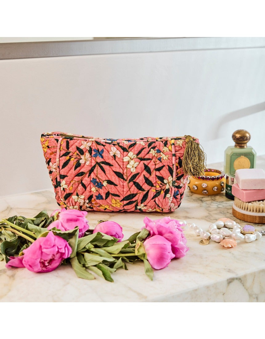 Kip&Co Velvet Toiletry Bag Canopy Rose, image 2
