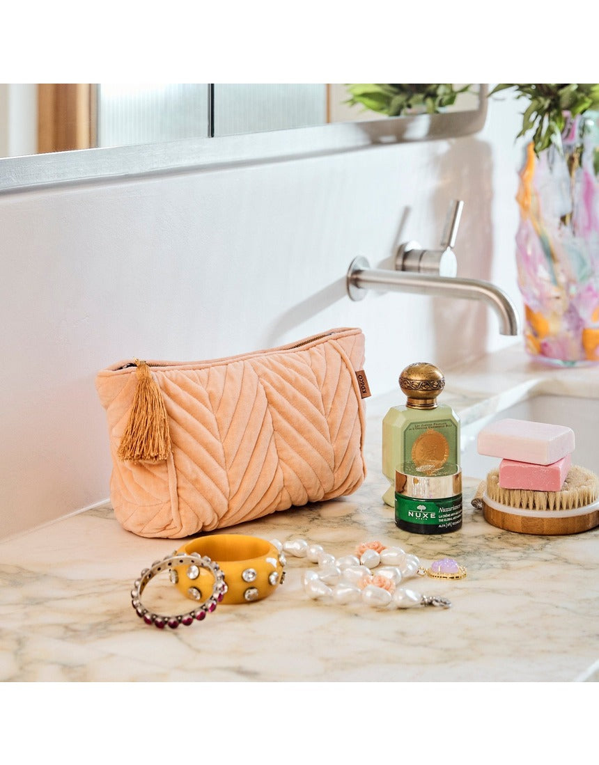 Kip&Co Velvet Toiletry Bag Melon, image 2