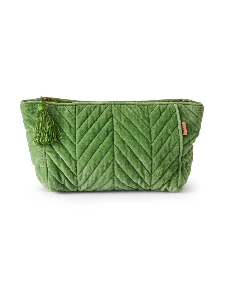 Kip&Co Velvet Toiletry Bag Pesto, image 1