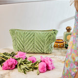 Kip&Co Velvet Toiletry Bag Pesto, image 2
