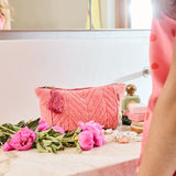 Kip&Co Velvet Toiletry Bag Strawberry, image 3