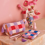 Kip & Co - Summer Check Velvet Toiletry Bag, Accessories, Kip & Co - Say It Sister