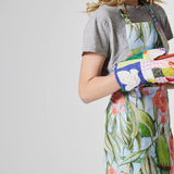 Kip & Co Christmas patchwork oven mitt with festive patterned fabric and quilted design