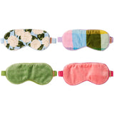 Kip & Co Christmas Slumber velvet bon bon eye mask 4-piece set in festive colors