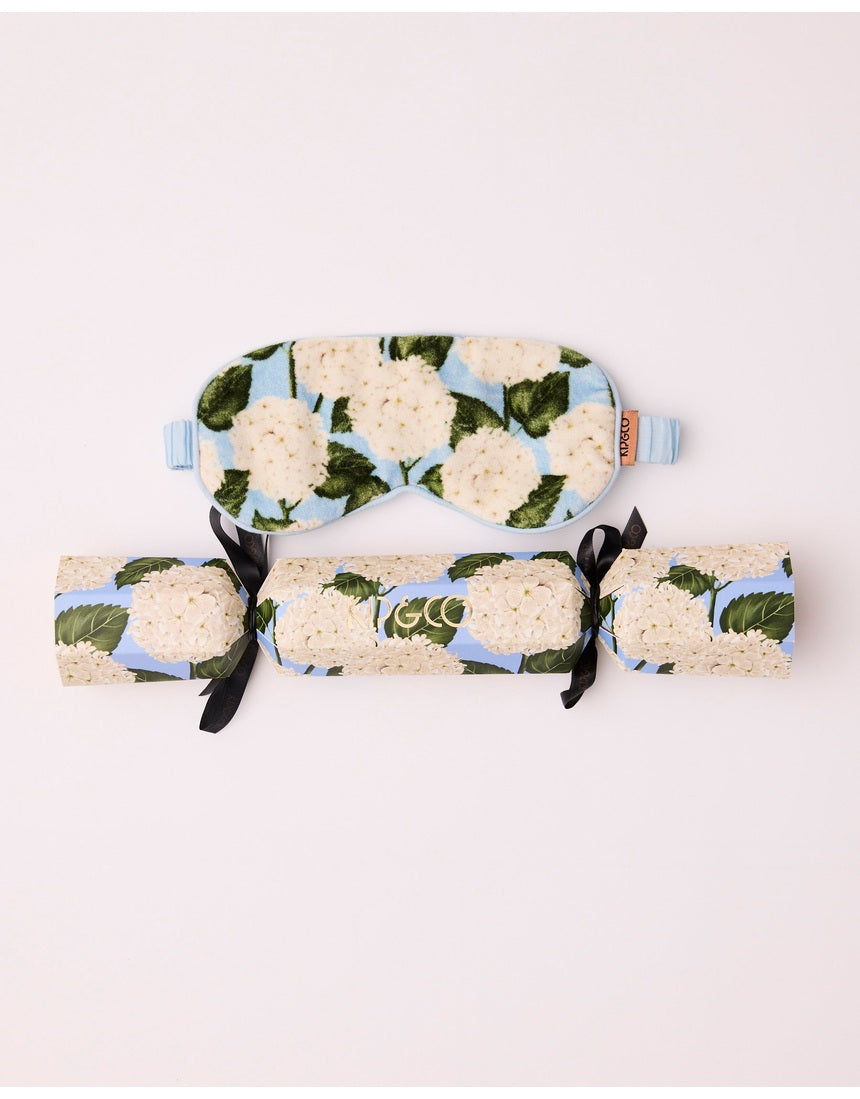 Kip & Co Christmas Slumber velvet bon bon eye mask 4-piece set in festive colors
