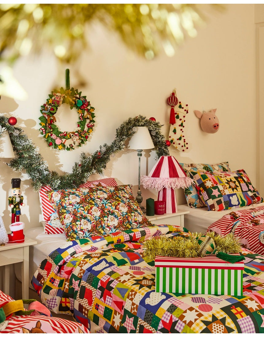 Kip & Co Under The Tree felt Christmas stocking with festive holiday design