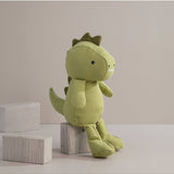 Living Textiles large linen toy Dennis the Dinosaur, soft and cuddly plush toy for children, featuring detailed dinosaur design.