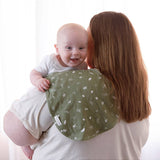 Living Textiles Organic Burp Cloths 2 Pack featuring fox and friends design, soft and absorbent baby burp cloths for gentle use.