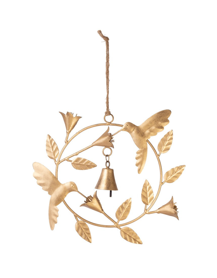 Matr Boomie - Mitra Hummingbird Rustic Bell Wreath, Wall Decor, Matr Boomie - Say It Sister