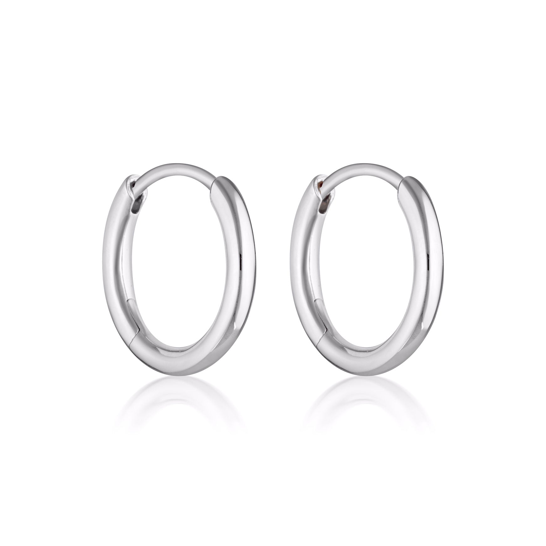 Linda Tahija Max Huggie Earrings in Silver
