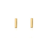 Linda Tahija Mini Bar Stud Earrings in Gold