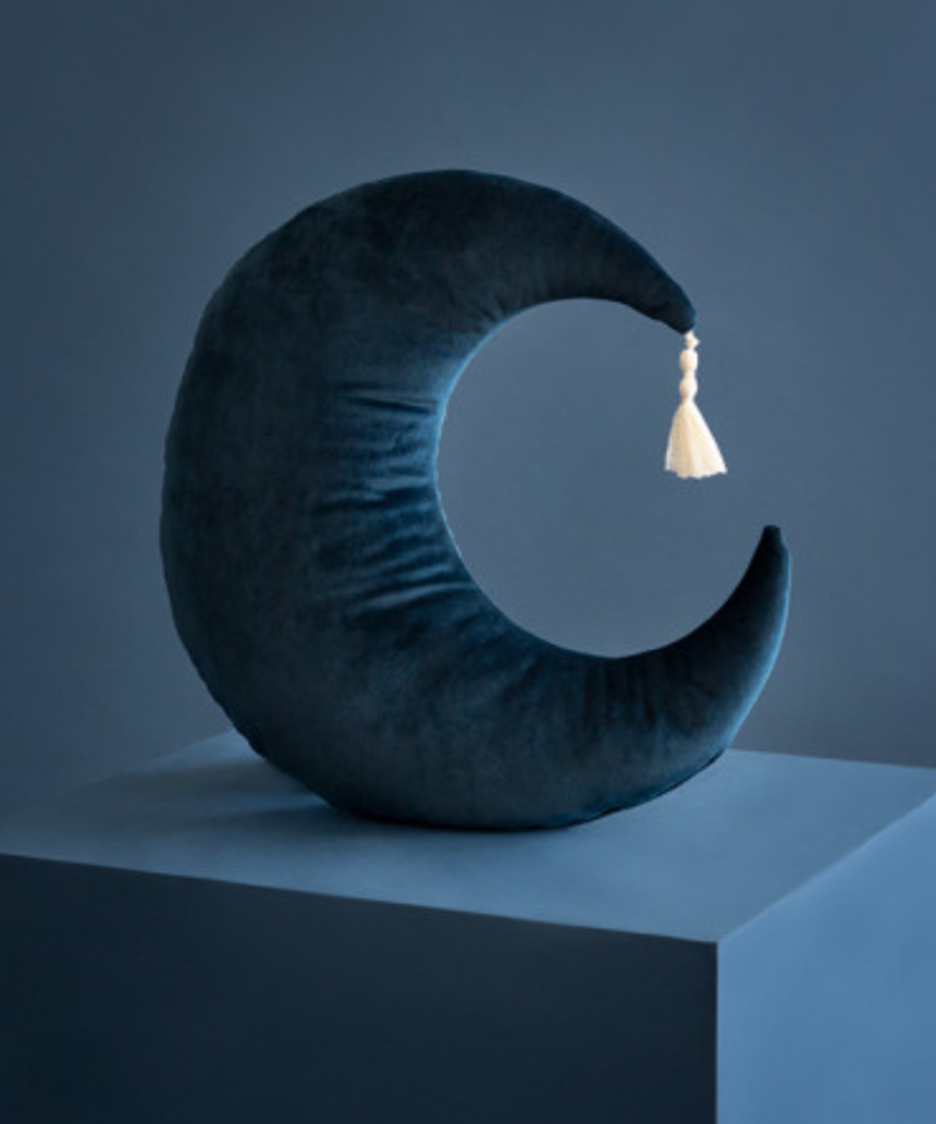 Pierrot Moon Velvet Cushion 36x32, Cushion, Nobodinoz - Say It Sister