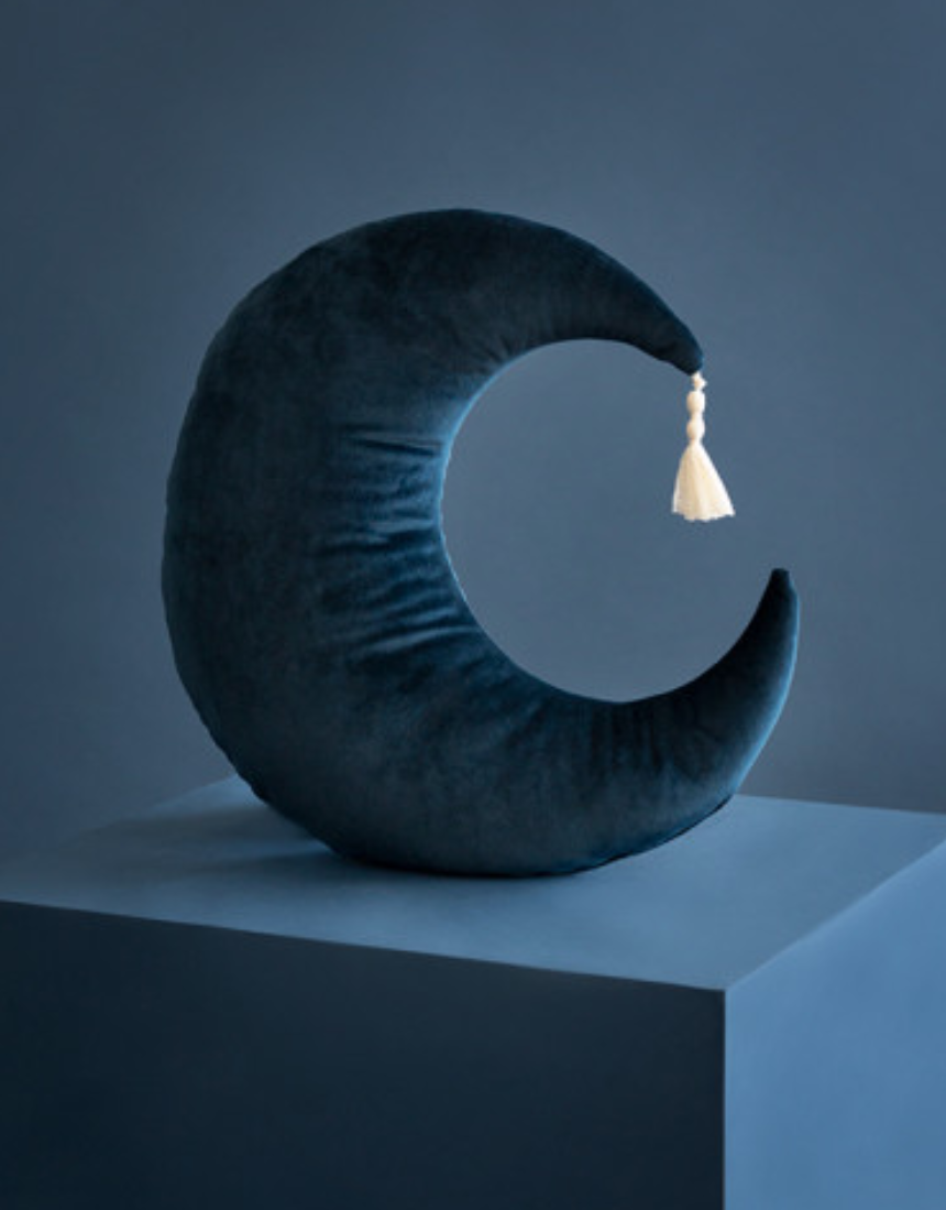 Pierrot Moon Velvet Cushion 36x32, Cushion, Nobodinoz - Say It Sister