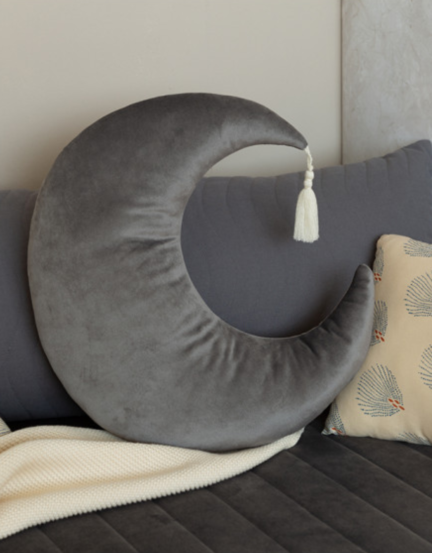 Pierrot Moon Velvet Cushion 36x32, Cushion, Nobodinoz - Say It Sister
