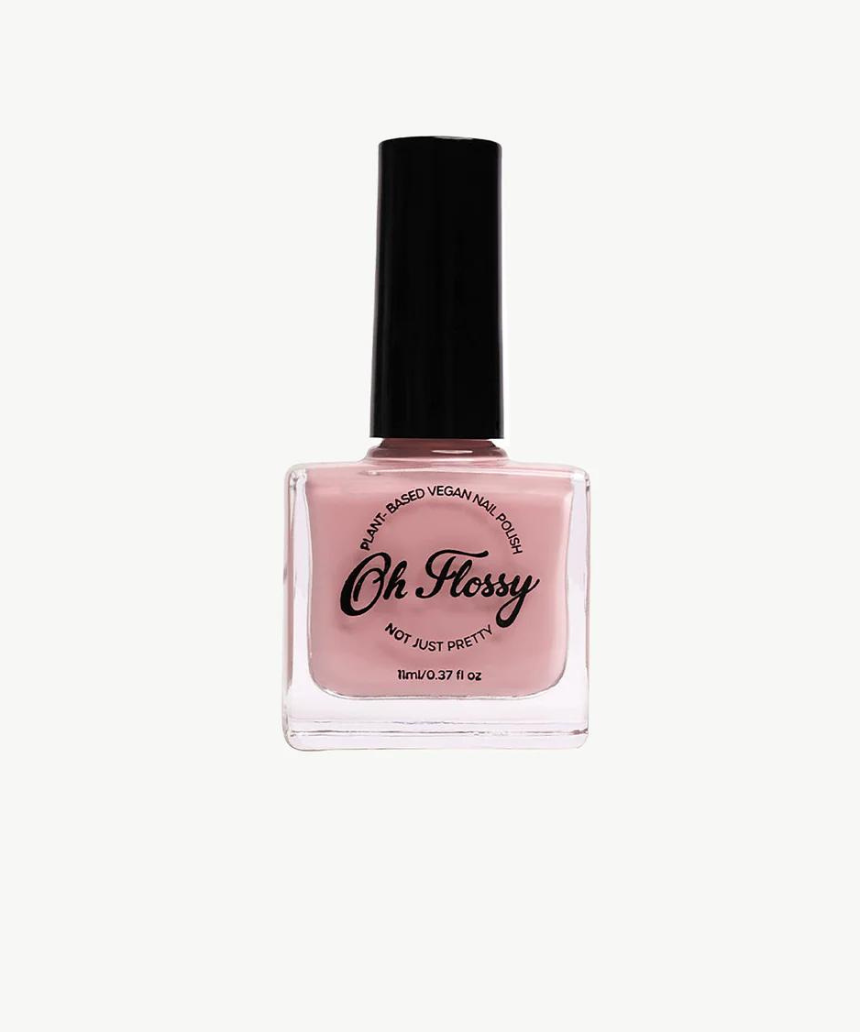 Kids' Oh Flossy nail polish in cream violet, featuring a bright, playful bottle with colorful design on the label.