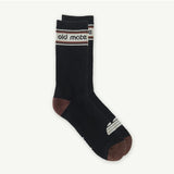Banabae Old Mate organic cotton crew socks in black forest color, featuring a comfortable, natural-fit design.