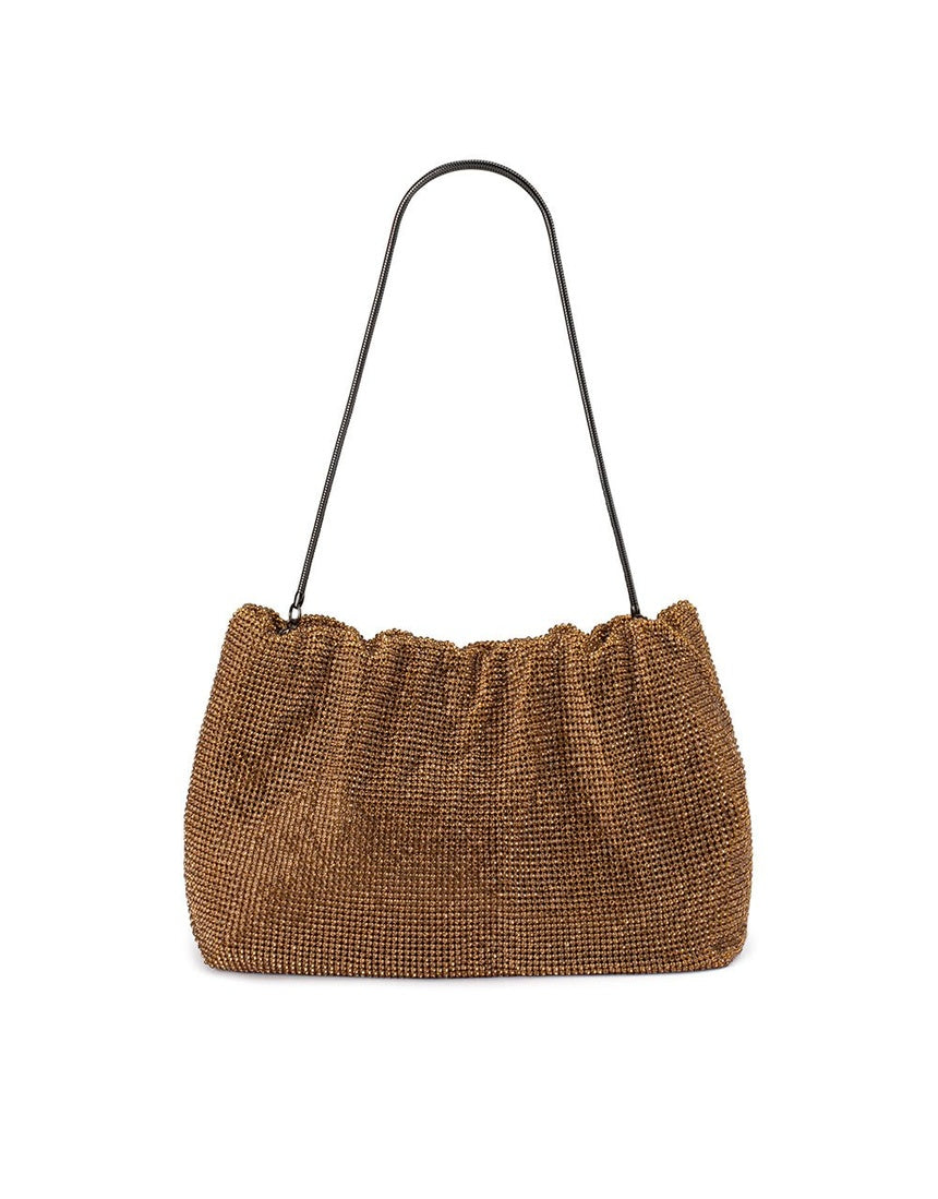 Olga Berg - Jessie Crystal Mesh Pouch - Bronze, Pouch Bag, Olga Berg - Say It Sister