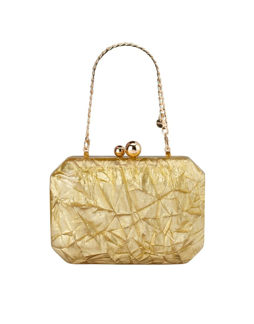 Olga Berg - Mateo Metallic Clutch - Gold, Clutch, Olga Berg - Say It Sister