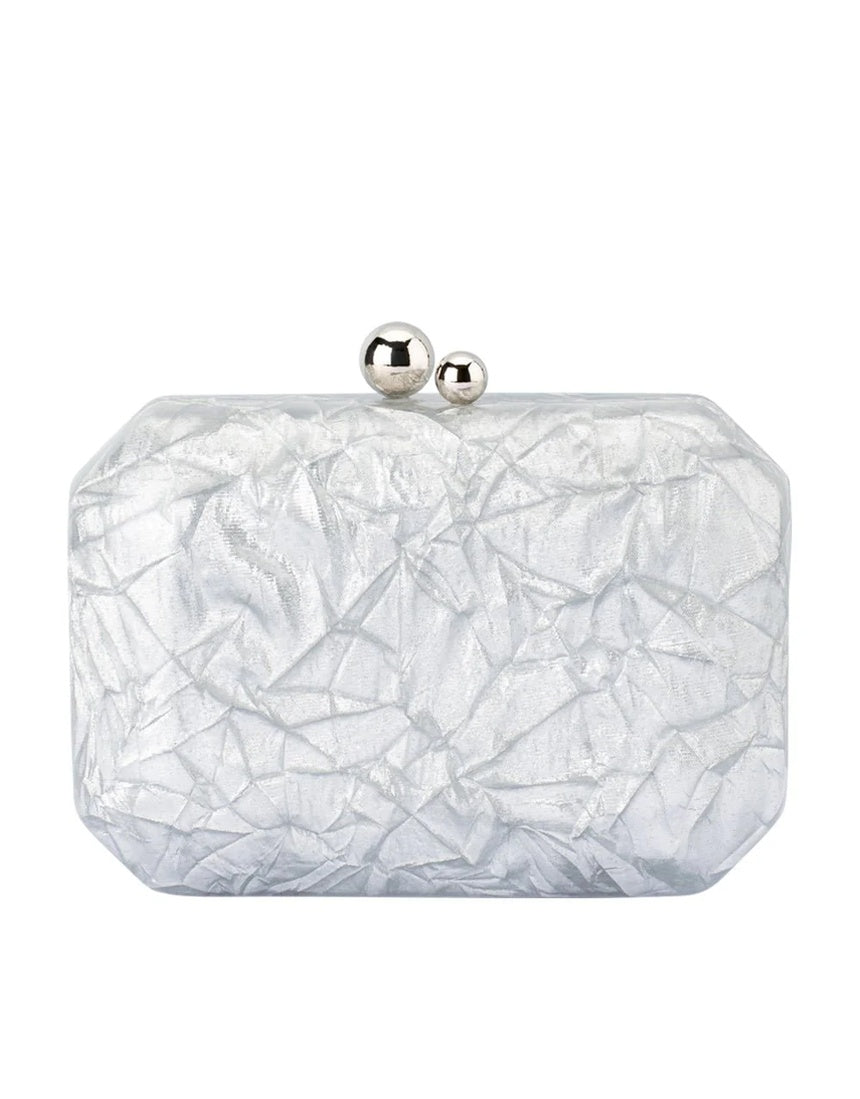 Olga Berg - Mateo Metallic Clutch - Silver, Clutch, Olga Berg - Say It Sister