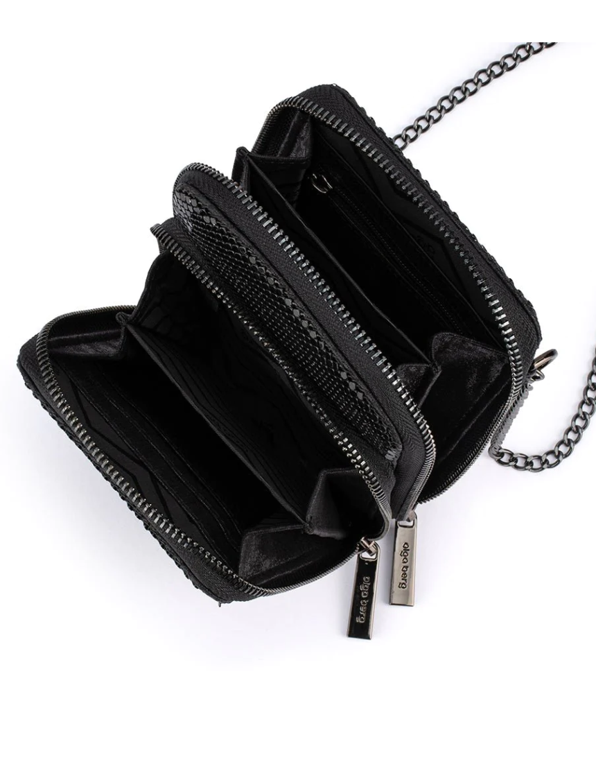 Olga Berg - Elton Mesh Cross Body Bag Black, , Olga Berg - Say It Sister
