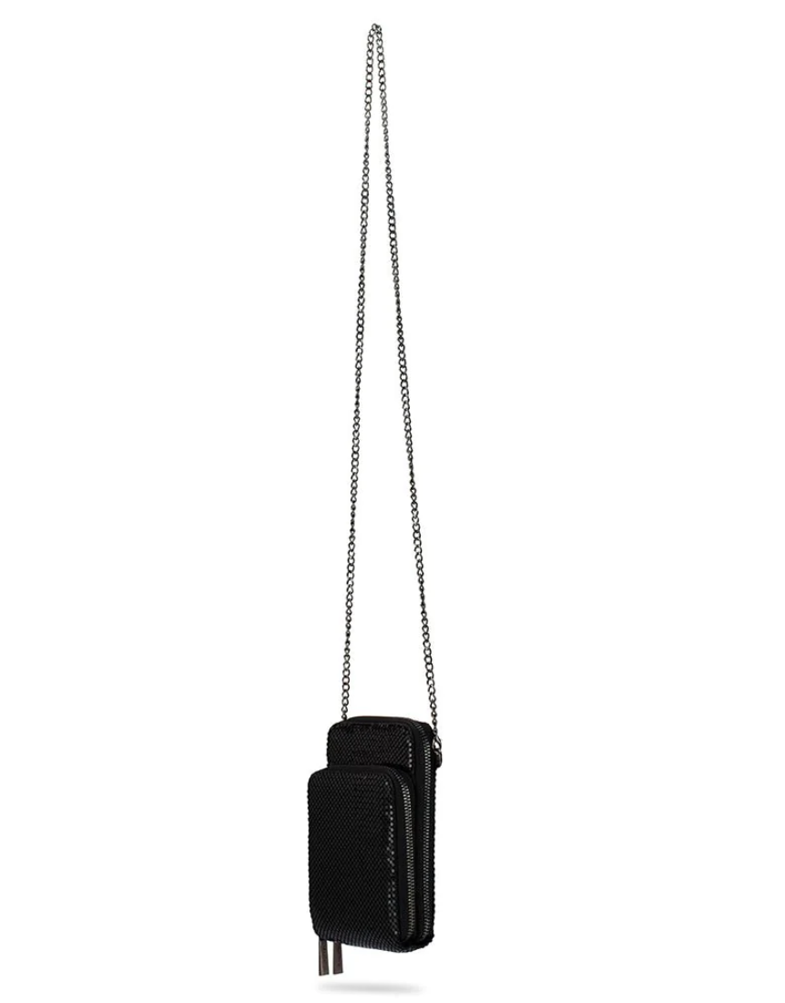 Olga Berg - Elton Mesh Cross Body Bag Black, , Olga Berg - Say It Sister