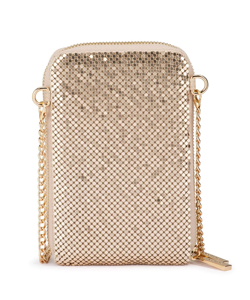 Olga Berg - Elton Mesh Cross Body Bag Gold, , Olga Berg - Say It Sister