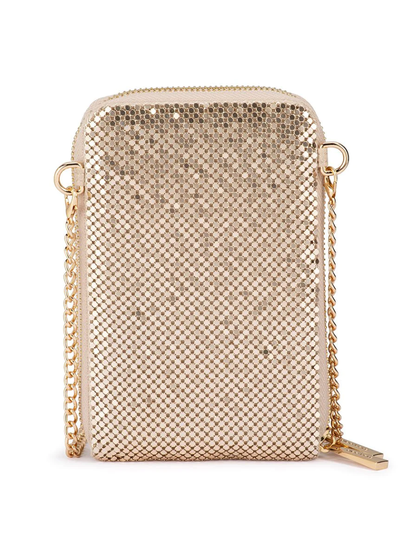 Olga Berg - Elton Mesh Cross Body Bag Gold, , Olga Berg - Say It Sister