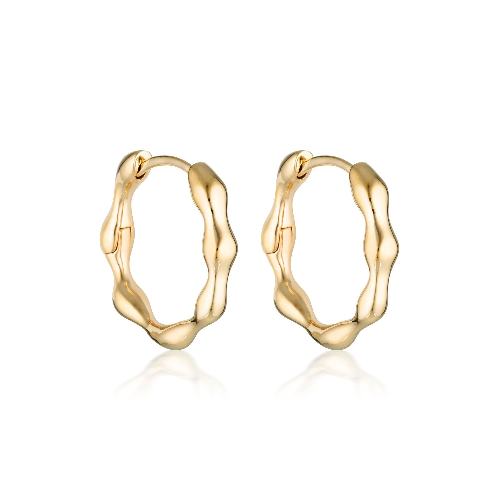 Linda Tahija - Organica Hoop Earrings in Gold