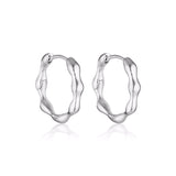 Linda Tahija - Organica Hoop Earrings in Silver