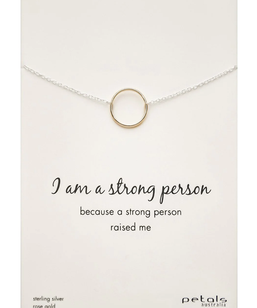 Petals Necklace - I Am A Strong Person, , Petals Australia - Say It Sister