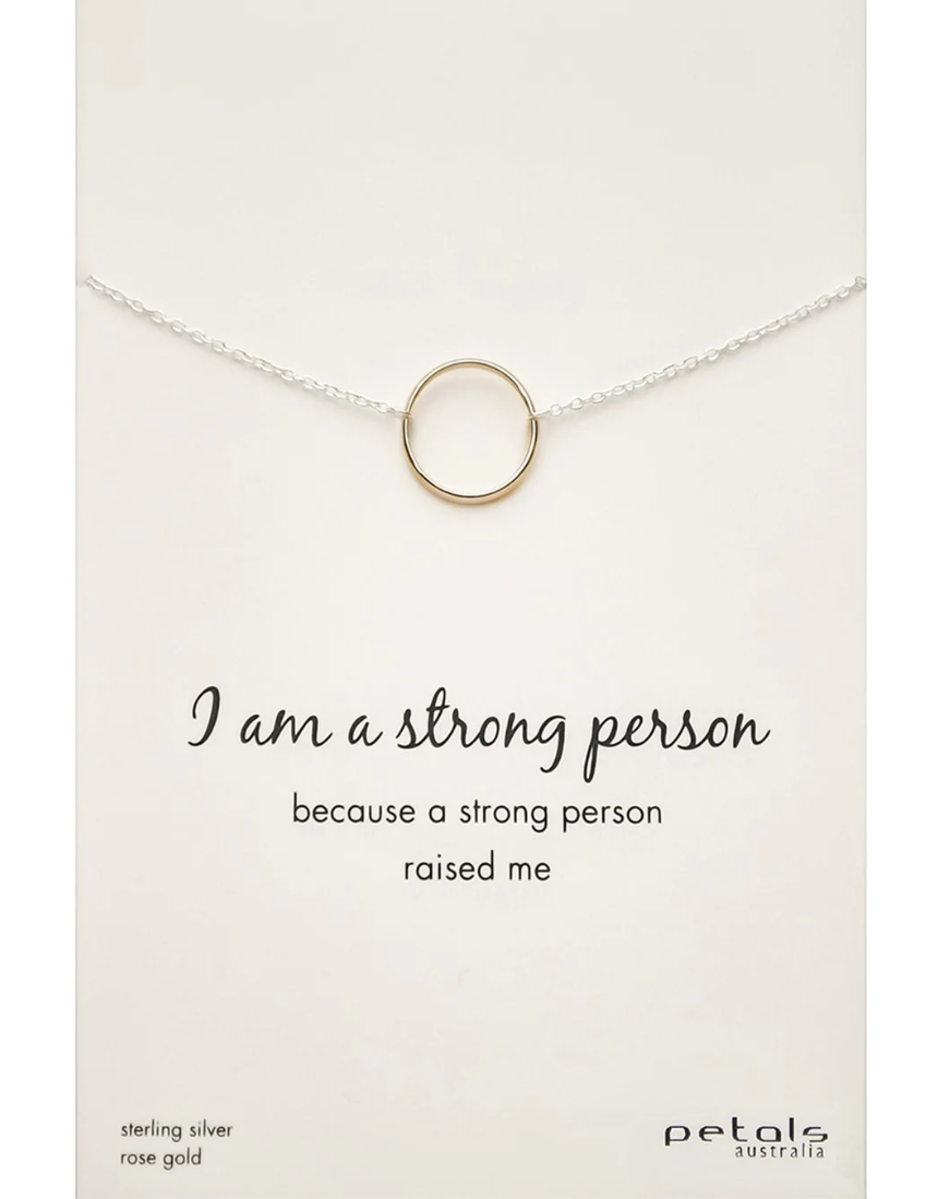 Petals Necklace - I Am A Strong Person, , Petals Australia - Say It Sister