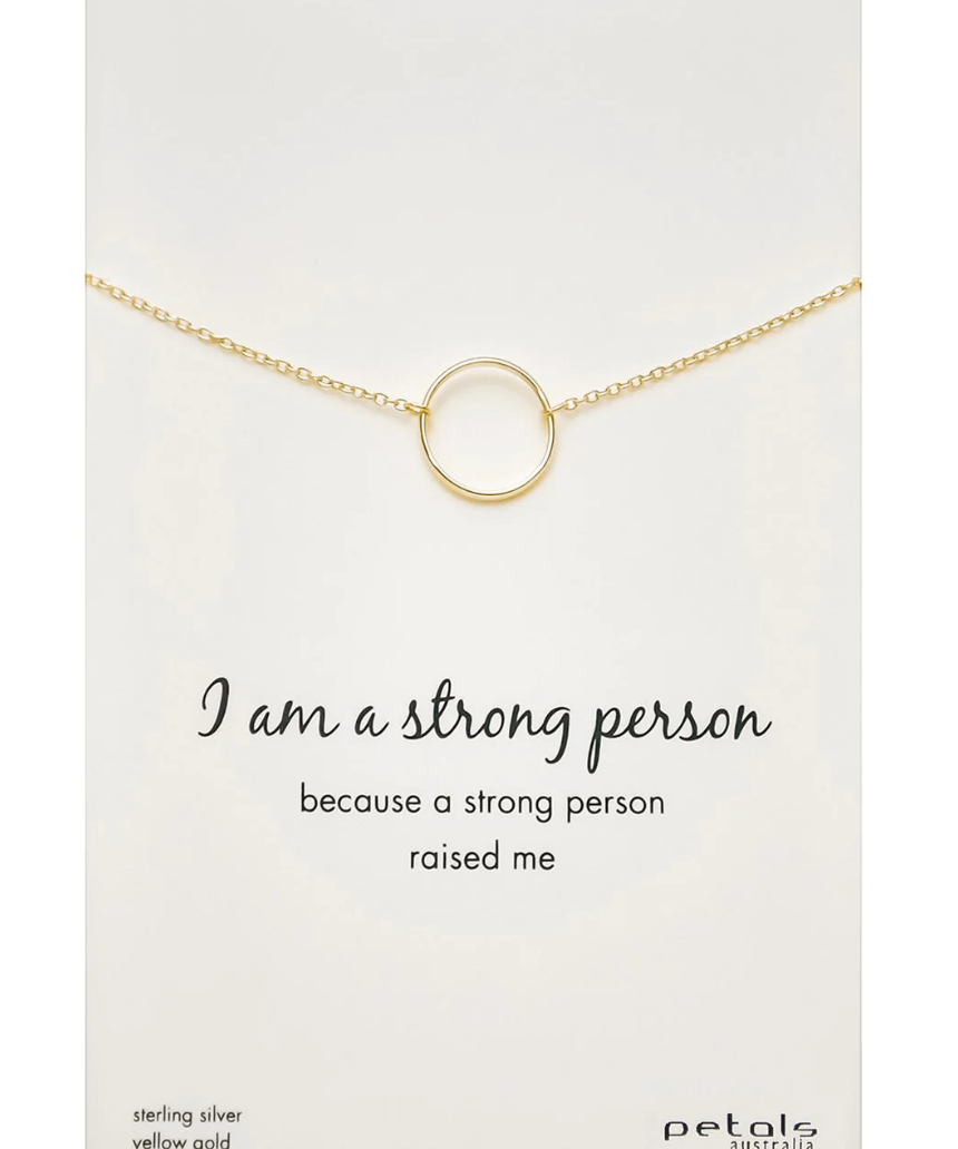 Petals Necklace - I Am A Strong Person, , Petals Australia - Say It Sister