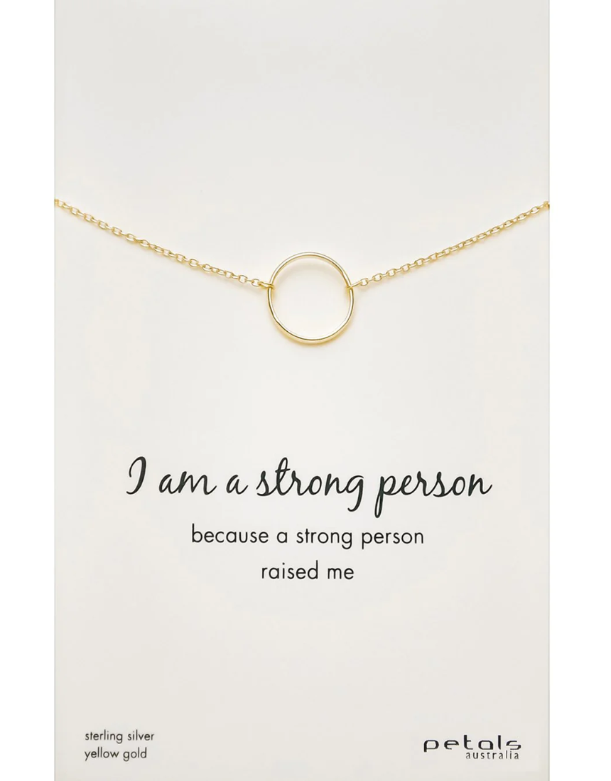 Petals Necklace - I Am A Strong Person, , Petals Australia - Say It Sister