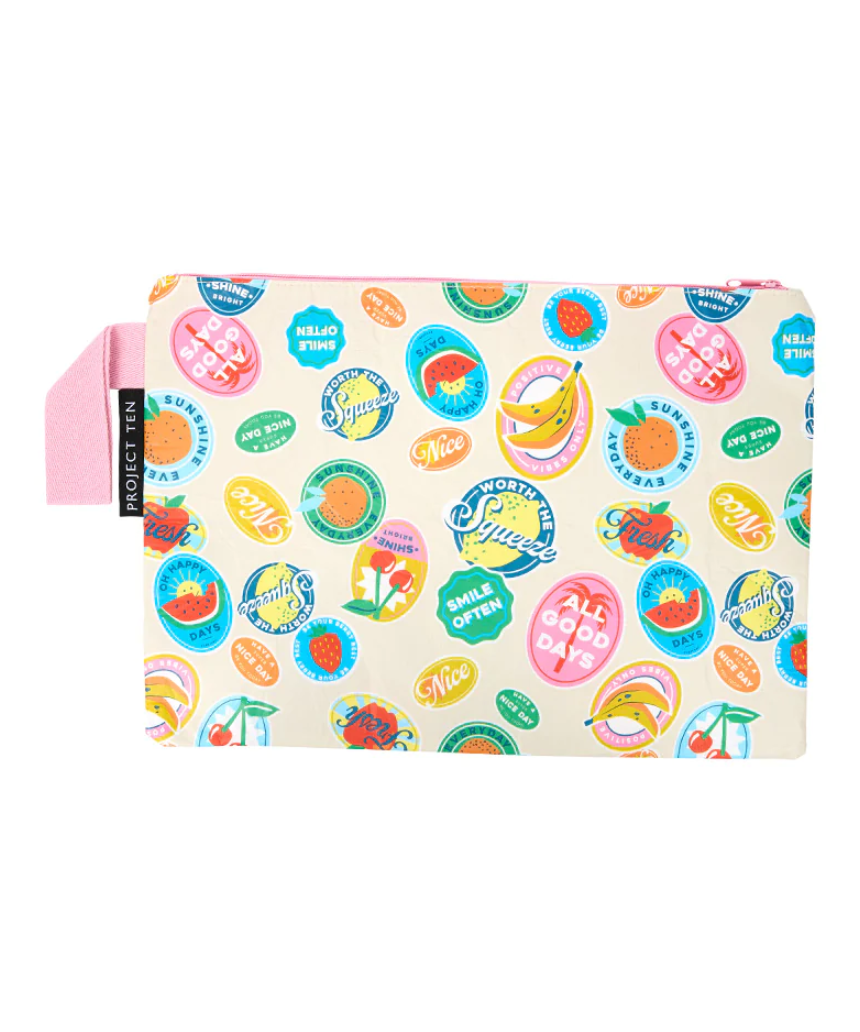 Fruit Stickers Zip Pouch, bag, Project Ten - Say It Sister