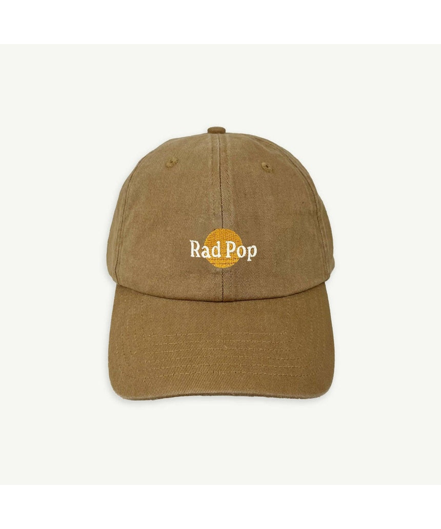 Banabae Rad Pop Washed Baseball Cap in Desert Sand, showcasing a casual, faded washed look and curved brim on a neutral background.