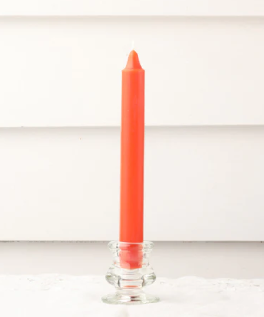 River Road dinner candles 6-pack featuring monarch butterfly designs, elegant wax candles for table decor and special occasions.