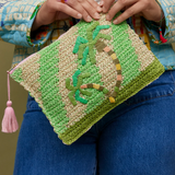 Sage x Clare - San Carlos Rafia Clutch, , Sage x Clare - Say It Sister