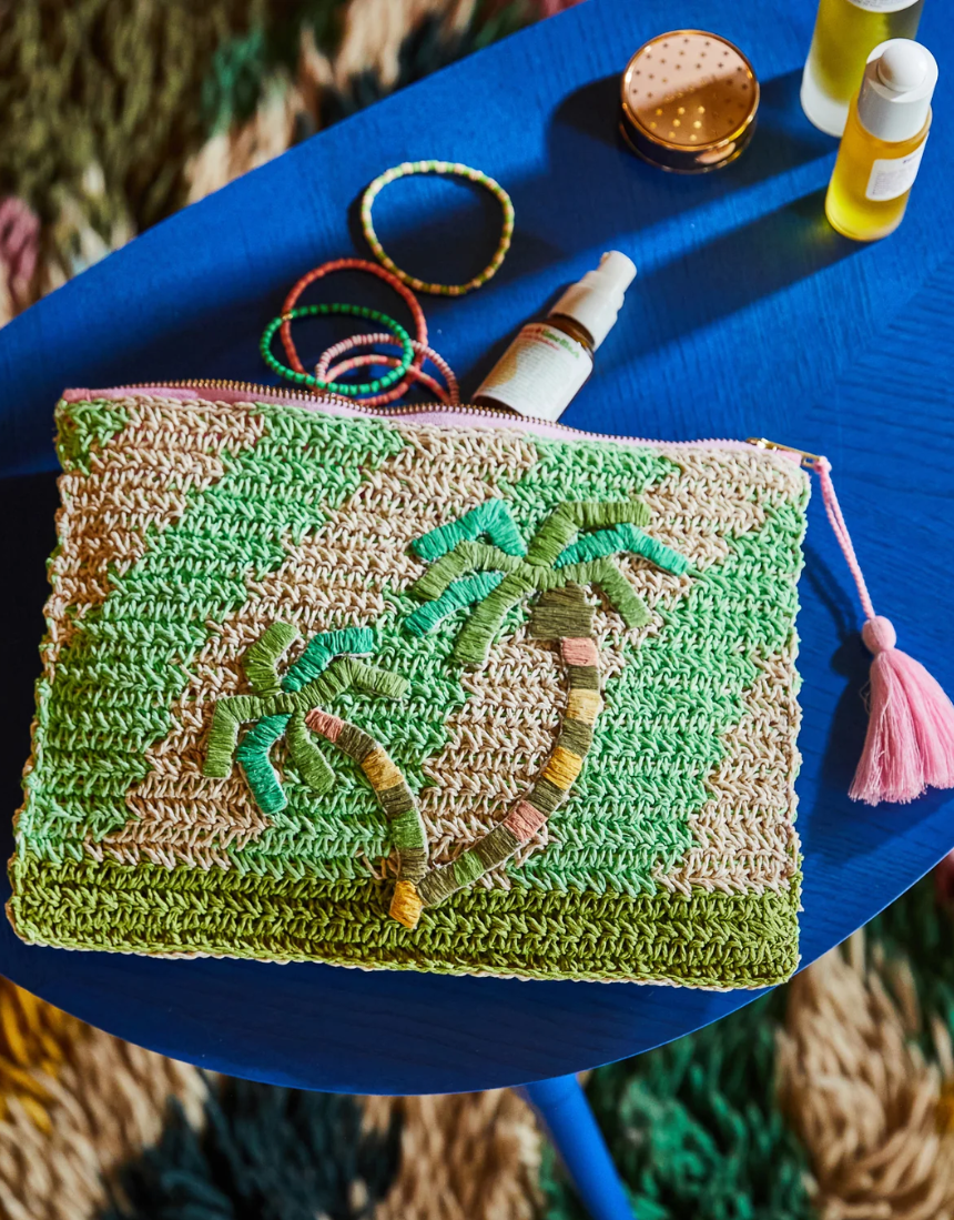 Sage x Clare - San Carlos Rafia Clutch, , Sage x Clare - Say It Sister