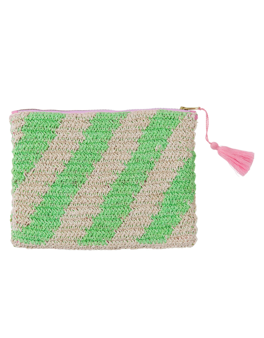 Sage x Clare - San Carlos Rafia Clutch, , Sage x Clare - Say It Sister
