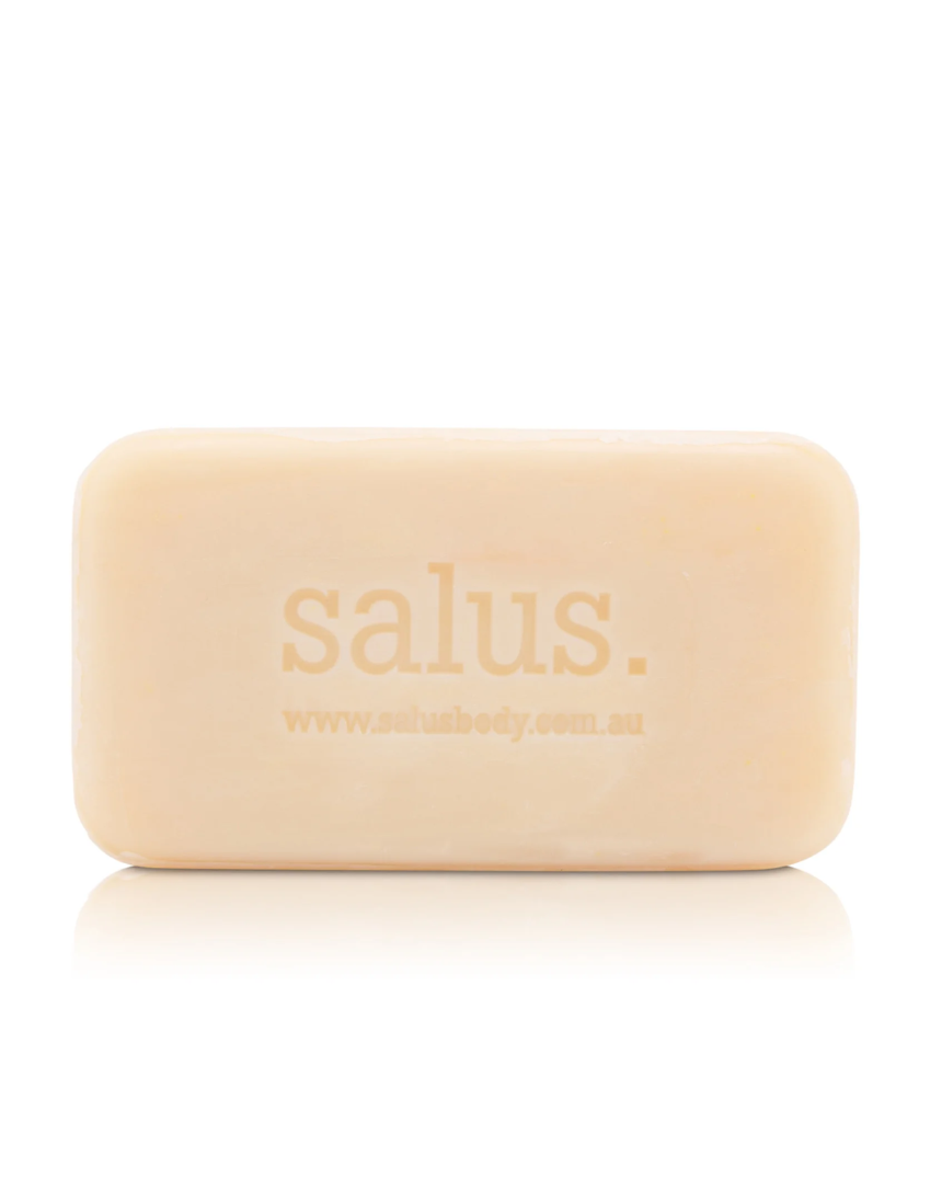 Salus Lemon Myrtle Milk Soap for bath and body, featuring lemon myrtle scent and creamy milk formula in a bar soap.