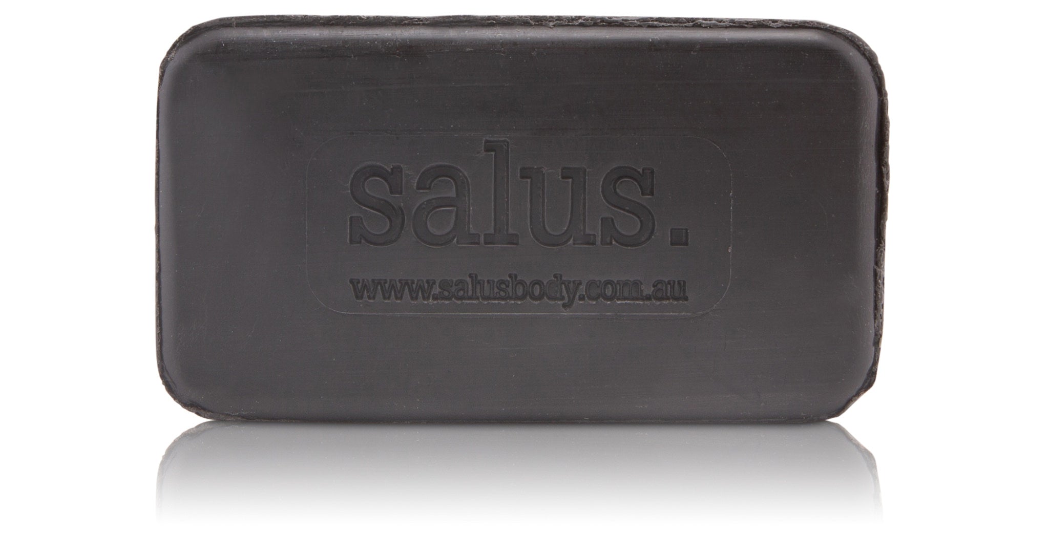 Salus Black Clay Soap 180g featuring black clay bar with natural ingredients, suitable for deep cleansing and skin detox.
