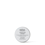 Salus Kakadu Plum Lip Balm tin showing the 20ml silver container with Kakadu Plum label and seal for nourishing lips.