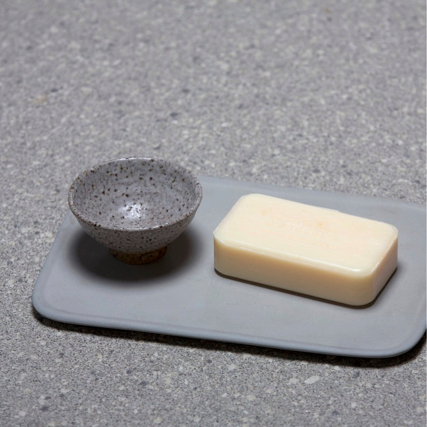 Salus Lemon Myrtle Milk Soap 180g showing a white soap bar with lemon myrtle leaves on the packaging.