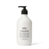 Salus Tuberose & Grapefruit Hydrating Hand Wash bottle with white pump dispenser, 500ml, featuring floral and citrus scent design.