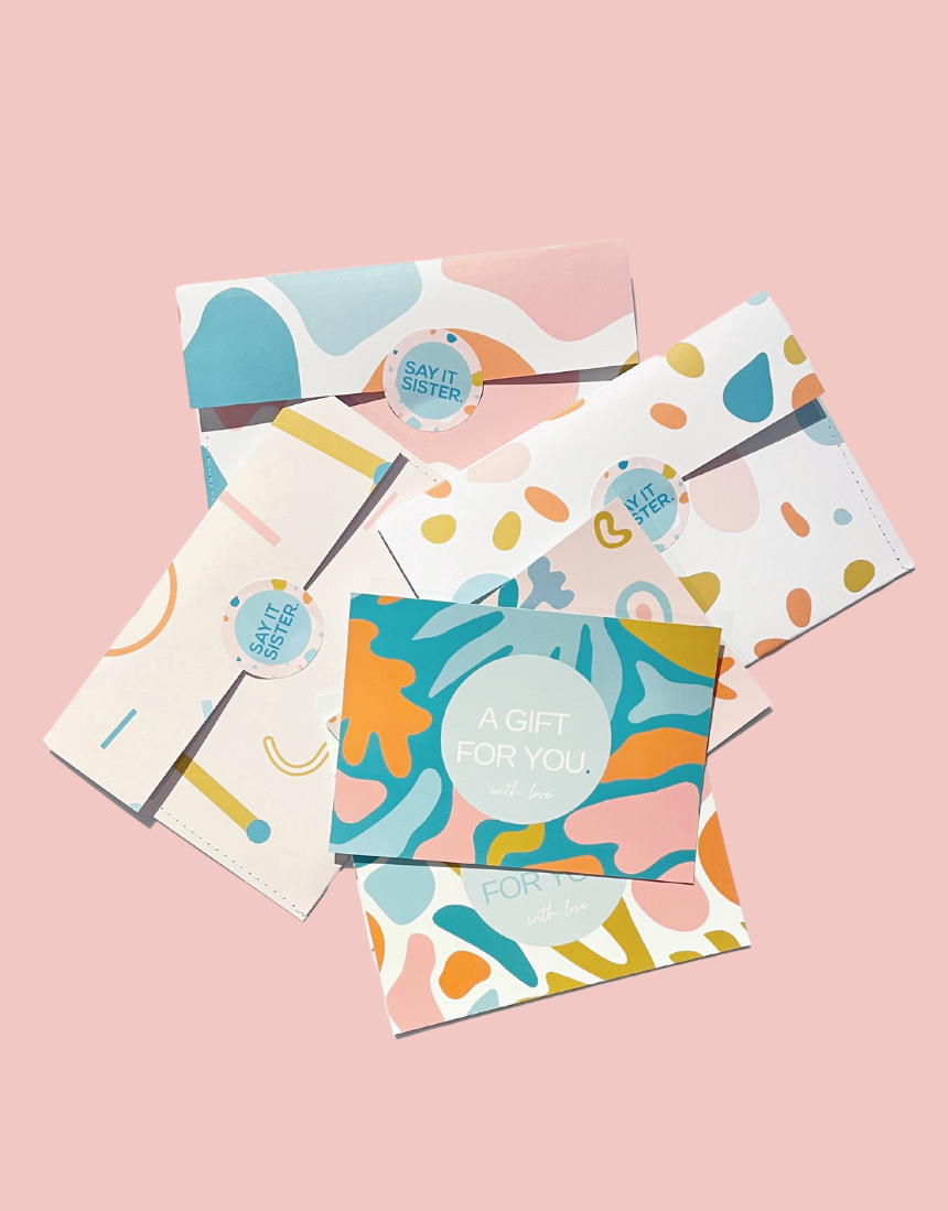 Say It Sister gift card worth $25, a versatile gift card for any occasion, featuring the Say It Sister branding.